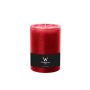Pillar candle / Wax candle AURORA, ruby red, 5.5"/14cm, Ø 3.9"/9,8cm, 100h - Made in Germany