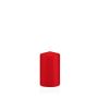 Votive candle / Pillar candle MAEVA, red, 4"/10cm, Ø2.4"/6cm, 33h - Made in Germany