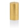 Block candle / Christmas candle MATHILDA, gold, 4"/10cm, Ø2.7"/6,8cm, 45h - Made in Germany