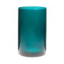 Glass cylinder vase SANYA EARTH, cyan blue-clear, 25cm, Ø18cm