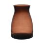 Glass flower vase MAISIE, brown-clear, 20cm, Ø14cm