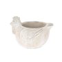 Flower pot Chicken VINURA made of ceramic, grey-white, 4.3"x3.5"x3.3"/11x9x8,5cm