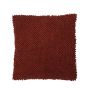 Soft cushion BOLLY, with beads, red, 18"x18"/45x45cm