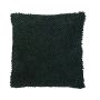 Soft cushion BOLLY, with beads, dark green, 18"x18"/45x45cm