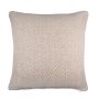 Decorative cushion KENZA, zigzag pattern, beige, 18"x18"/45x45cm
