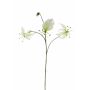 Artificial Gloriosa flower TIANA, white-green, 31"/80cm, Ø 3.1"-5.9"/8-15cm