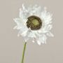 Artificial sunflower JANIKA, cream, 24"/60cm, Ø 4.7"/12cm