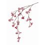 Decorative snowberry branch GESA with berries, red, 4ft/120cm