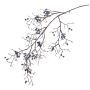 Decorative snowberry branch GESA with berries, blue, 3ft/100cm