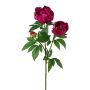 Artificial flower branch Peony SLORVE, cerise, 28"/70cm