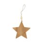 Decorative star for hanging JOSCHI made of wood, with wooden beads, natural, 8"x8"x0.1"/20x20x0,15cm