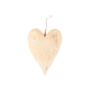 Decorative wooden heart for hanging LESLEY, natural, 4.7"x1.6"x6"/12x4x15cm