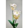 Fake flower Tulip PJASSINA, cream-white, 26"/65cm