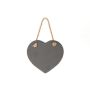 Hanging heart-shaped slate MARIANO, anthracite, 8"x8"x0.3"/20x20x0,7cm