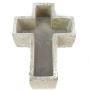 Cross-shaped concrete flower pot BRAMBLE, grey, 11"x7"x2.6"/27x18x6,5cm