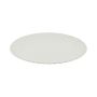 Round plate KHADIJA with grooves, synthetic, white, 1.2"/3cm, Ø13"/33cm