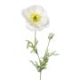Decorative flower Poppy DRUME, white, 24"/60cm