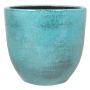 Plant pot AGLAIA in ceramic, maritime, ocean blue, 10"/25cm, Ø10,5"/27cm
