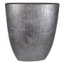 Oval ceramic vase AGAPE with texture, black, 20"x6,5"x22,5"/51x17x57cm