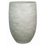 Ceramic flower vase KALEVA, textureing, white-grey, 20"/50cm, Ø12,5"/32cm