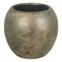 Round flower pot APOLLO in ceramic, rust look, brown, 10,5"/27cm, Ø11,5"/29cm
