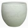 Ceramic flower pot KALEVA, texture, white-grey, 12"/30cm, Ø12,5"/32cm