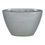 Oval orchid pot RODISA in ceramic, grey, 12,5"x5,5"x9"/32x14,5x22,5cm