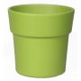 Orchid pot MARIVAN, ceramic, apple-green matt, 4.9"/12,5cm, Ø5.3"/13,5cm