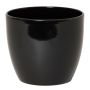 Plant pot TEHERAN BASAR, ceramic, black, 4.7"/12cm, Ø5.3"/13,5cm