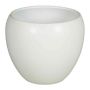 Ceramic plant pot URMIA BASAR, white matt, 9"/24cm, Ø11"/27cm