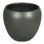 Ceramic plant pot URMIA BASAR, anthracite-matt, 9,5"/24cm, Ø10,5"/27cm