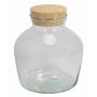 Storage glass DIETER with cork lid, clear, 8"/21cm, Ø8"/20cm