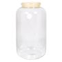 Storage glass ZAJI with cork lid, clear, 17"/43cm, Ø9"/23cm