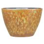 Oval planter ELIEL in ceramic, speckled, orange-yellow, 12,5"x6"x8,5"/32x15x22cm