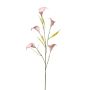 Artificial calla lily branch KASUMI, pink-white, 33"/85cm