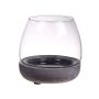 Glass table light TONDA with concrete coaster, clear, 4.1"/10,5cm, Ø 3.9"/10cm