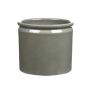Ceramic pot ALCHIBA, green, 4.9"/12,5cm, Ø5.5"/14cm