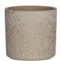 Ceramic flower pot ARAYA, speckled, green, 4"/10cm, Ø4"/10cm