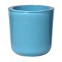 Tealight holder NICK made of glass, turquoise blue, 3"/7,5cm, Ø3"/7,5cm