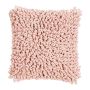 Decorative cushion BOLKA, chenille, light pink, 18"x18"/45x45cm