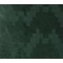 Soft velvet cushion ANJALI, pine green, zigzag structural pattern, 18"x18"/45x45cm