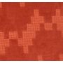 Soft velvet cushion ANJALI, orange, zigzag structural pattern, 18"x18"/45x45cm