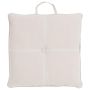 Seat cushion VALENDA, cream, with button and handle, 16"x16"/40x40cm