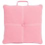 Seat cushion VALENDA, pink, with button and handle, 16"x16"/40x40cm