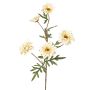 Artificial branch Chrysanthemum PRUDENCE, Eco Collection, cream-yellow, 30"/75cm, Ø2"-2.6"/5-6,5cm