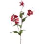 Artificial gloriosa branch LISUPY, ruby red-gold, 31"/80cm