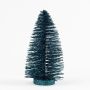Deco fir tree PINELLA, glitter, turquoise, 9"/22cm, Ø 4.7"/12cm
