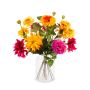 Decorative autumn bouquet ALINTA, orange-fuchsia, 22"/55cm, Ø18"/45cm