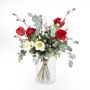 Decorative winter bouquet FUYUMI, red-white, 24"/60cm, Ø16"/40cm