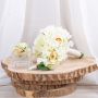 Bridal bouquet creation with groom's buttonhole - customer request from Ursula